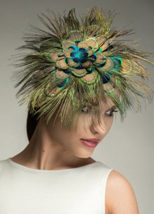 Royal Ascot ladies peacock hat