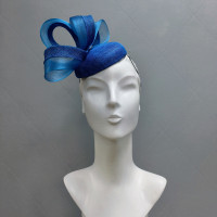 Royal blue cocktail hat